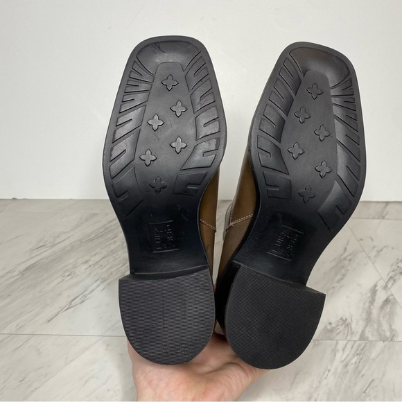 New! Naturalizer Emmy Brown Leather Square Toe Bootie 7W - Picture 14 of 15